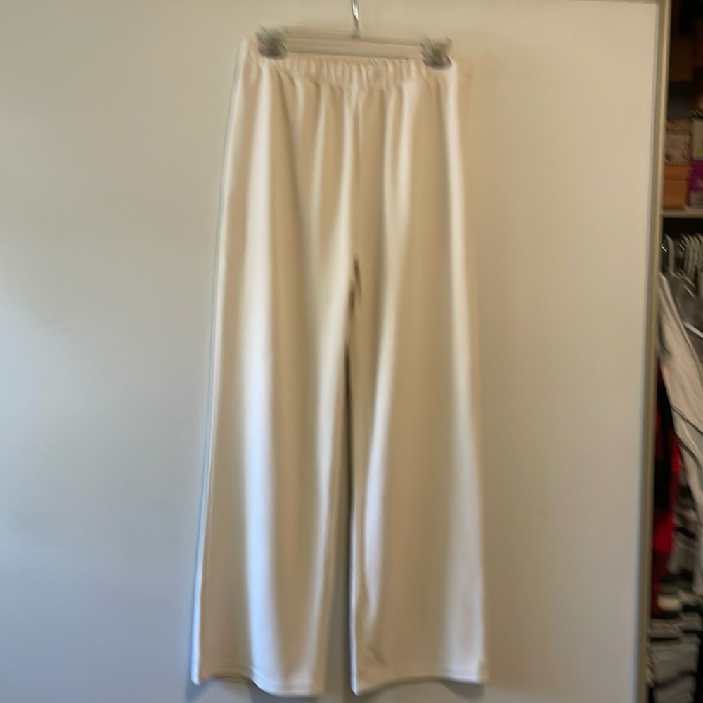Ivory ladies slacks, size L fits like XL. New. 14.5” waist, 20” hip, 27” inseam